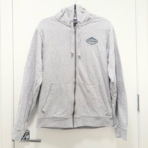 Patagonia Light Gray Fitz Roy Crest Lighweight Full-Zip Hooded Sweatshirt